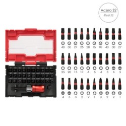 Juego De Puntas Destornillador Acero Con Adaptador Rápido 32 Piezas