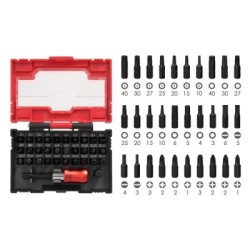 Juego De Puntas Destornillador Acero Cromo Vanadio Con Adaptador Rápido 32 Piezas