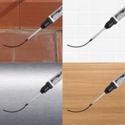 Rotulador Marcador Punta Larga Negro, Marcador Agujeros Profundos, Marcador Zonas Difícil Acceso, Trazador, Rotulador Obras,