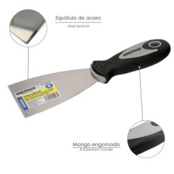 Espátula Mango Gummy Grip Hoja 60 mm. Espátula Yeso, Espátula Pintor, Espátula Masillas, Espátula Pladur, etc..