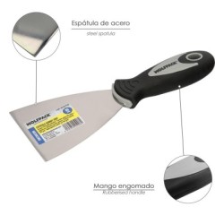 Espátula Mango Gummy Grip Hoja 80 mm. Espátula Yeso, Espátula Pintor, Espátula Masillas, Espátula Pladur, etc..