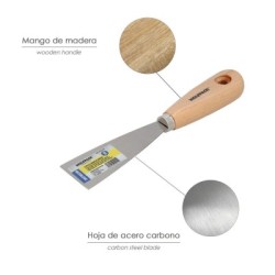 Espátula Mango Madera Hoja Acero 40 mm. Espátula Yeso, Espátula Pintor, Espátula Masillas, Espátula Pladur, etc..