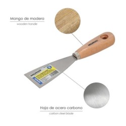 Espátula Mango Madera Hoja Acero 50 mm. Espátula Yeso, Espátula Pintor, Espátula Masillas, Espátula Pladur, etc..