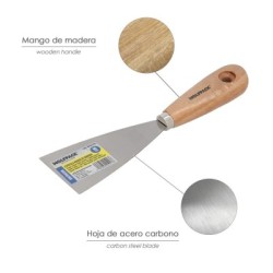 Espátula Mango Madera Hoja Acero 60 mm. Espátula Yeso, Espátula Pintor, Espátula Masillas, Espátula Pladur, etc..