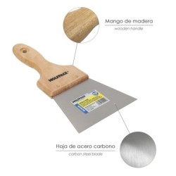 Espátula Techos Mango Madera Hoja Acero 90 x 120 mm. Espátula Yeso, Espátula Pintor, Espátula Masillas, Espátula Pladur, etc..