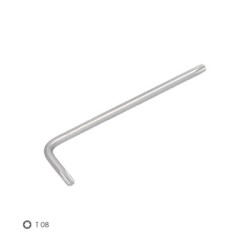 Llave Torx Estándar Acero Cromo Vanadio Profesional T08 mm. Llave Estrella, Llave Allen Estrella
