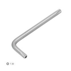 Llave Torx Inviolable Estándar Acero Cromo Vanadio Profesional T20 mm. Llave Estrella, Llave Allen Estrella