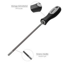 Lima Con Mango Motosierras 320 mm. Diámetro 4,8 mm.