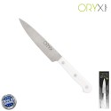 Cuchillo Husky Cocina 13 cm. Hoja Acero Inoxidable, Cuchillo Carne, Cuchillo Pescado, Cuchillo Chef, Mango Ergonómico Blanco
