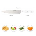 Cuchillo Husky Verduras 15 cm. Hoja Acero Inoxidable, Cuchillo Verduras, Cuchillo Cortar Verduras Mango Ergonómico Blanco