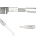 Cuchillo Husky Verduras 17 cm. Hoja Acero Inoxidable, Cuchillo Verduras, Cuchillo Cortar Verduras Mango Ergonómico Blanco