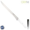 Cuchillo Husky Jamonero 25 cm. Hoja Acero Inoxidable, Cuchillo Jamón, Cuchillo Cortar Jamón Mango Ergonómico Blanco