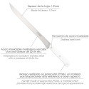 Cuchillo Husky Jamonero 25 cm. Hoja Acero Inoxidable, Cuchillo Jamón, Cuchillo Cortar Jamón Mango Ergonómico Blanco