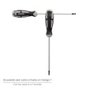 Destornillador Torx Acero S2 Mango TPR Bimaterial. Medida T06 x Diámetro 3,0 x 75 mm.