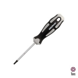 Destornillador Torx Inviolable Acero S2 Mango TPR Bimaterial. Medida T15 x Diámetro 5,0 x 75 mm.