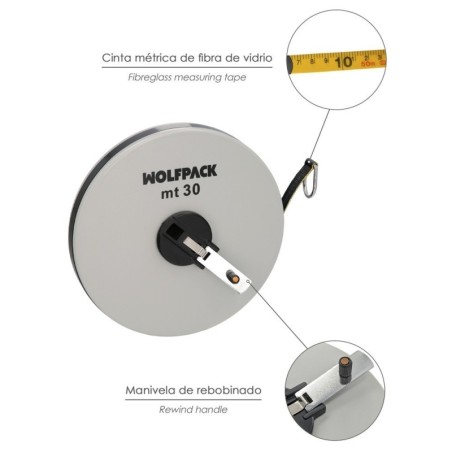 Cinta Métrica Fibra de Vidrio 30 Metros