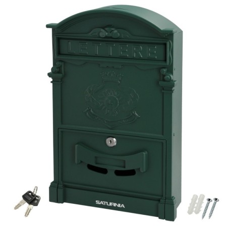 Buzón Jardín Aluminio Fundido Verde Palace 255 x 410 x 90 mm.