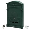 Buzón Jardín Aluminio Fundido Verde Palace 255 x 410 x 90 mm.
