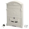 Buzón Jardín Aluminio Fundido Blanco Palace 255 x 410 x 90 mm.