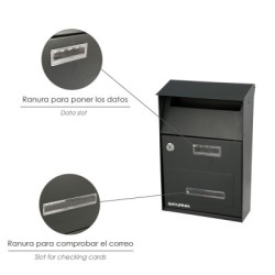 Buzón Exterior Country Gris Oscuro 215 x 320 x 105 mm.