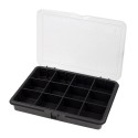 Organizador Plástico 12 Compartimentos 180x128x32 mm. Caja Almacenaje, Maletín Organizador, Organizador Plástico