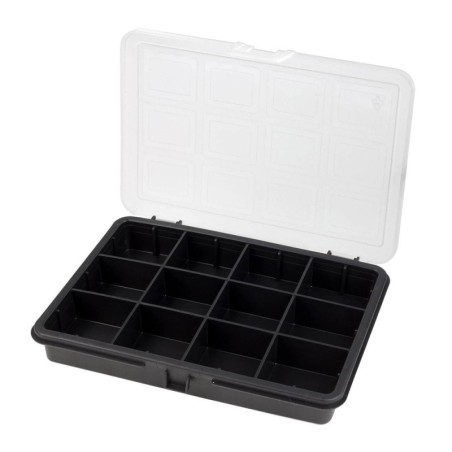 Organizador Plástico 12 Compartimentos 180x128x32 mm. Caja Almacenaje, Maletín Organizador, Organizador Plástico