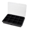Organizador Plástico 12 Compartimentos 180x128x32 mm. Caja Almacenaje, Maletín Organizador, Organizador Plástico