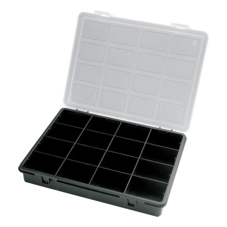 Organizador Plástico 16 Compartimentos 242x188x37 mm. Caja Almacenaje, Maletín Organizador, Organizador Plástico