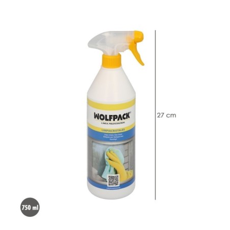 Limpiador Cristales Profesional 750 Ml. Limpiador Espejos, Limpiador Multiusos, Limpiacristales