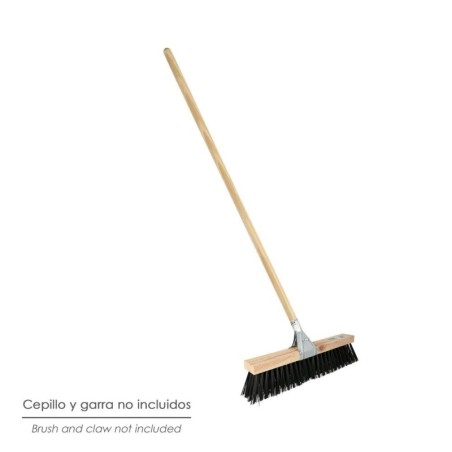 Mango Madera Para Cepillo Barrendero Con Garra. 1200 x Diámetro 28 mm.