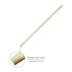 Mango Madera Para Cepillo Barrendero Rosca 1200 x Diámetro 28 mm.