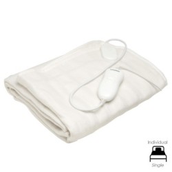 Calientacamas Eléctrico Individual 150x80 cm. 60 Watt. 3 Niveles De Temperatura. Lavable