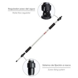 Mango Metálico Aluminio Para Cepillo Lavacoches. Medida de 100 a 150 cm .