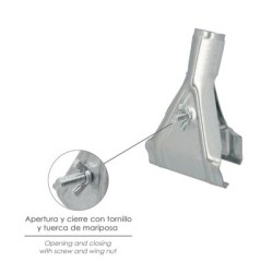 Garra Para Cepillo Barrendero, Mango Diámetro 28 mm. para Cepillos De 55 A 70 mm. Soporte Cepillo Barrendero,