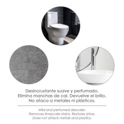 Detergente Anti cal 750 Ml. Desincrustante Cal, Anti cal Ducha, Anti cal Paredes, Anti cal Baños, Eliminador De Cal en Spray