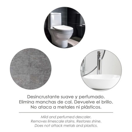 Detergente Anti cal 750 Ml. Desincrustante Cal, Anti cal Ducha, Anti cal Paredes, Anti cal Baños, Eliminador De Cal en Spray