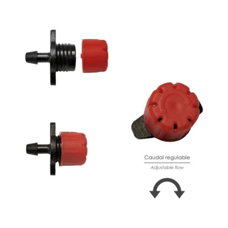 Gotero Regulable Gran Caudal Riego Por Goteo (Bolsa 100 Piezas) Riego Por Goteo, Microaspersión, Riego Por Nebulización