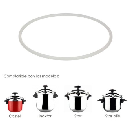 Junta De Silicona Para Olla Magefesa Diámetro22cm Olla Express Magefesa Star / Inoxtar / Castel / Star Plié©. Recambio Original