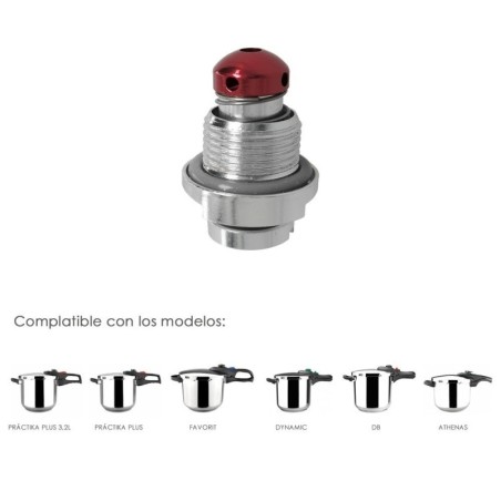 Válvula De Seguridad Compatible Con Olla A Presión Súper Rápida Magefesa Nova, Nova Pro, Prisma y Astra, Recambio oficial