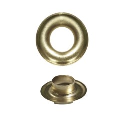 Ojetes / Ojales Metálicos Grandes Para Lona Diámetro Interior 10 mm. (Bolsa 100 Unidades)