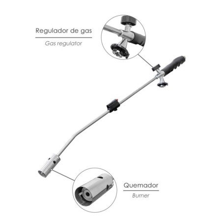 Soplete Quemar Hierba Con Encendido Piezoeléctrico funcionamiento Con Cartucho Gas