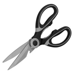 Tijera Cocina Hojas de Acero Inoxidable, Mangos Ergonómicos en TPR Con Funda Protectora