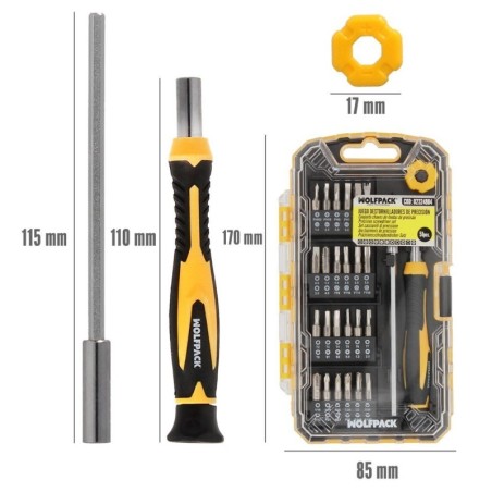 Juego Destornilladores Precisión Con 51 Piezas Kit Reparación Herramientas Para Móviles Electrónica