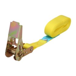 Cinta De Amarre Con Ratchet 4 metros x 25 mm. Trinquete Metálico Automático, Cincha, Eslinga Mercancía, Correa sujeción