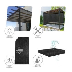 Malla Sombreo Negro 1,0 Metro Rollo 50 Metros, Reduce Radiación, protección Jardín y Terraza, Regula Temperatura, Color Negro