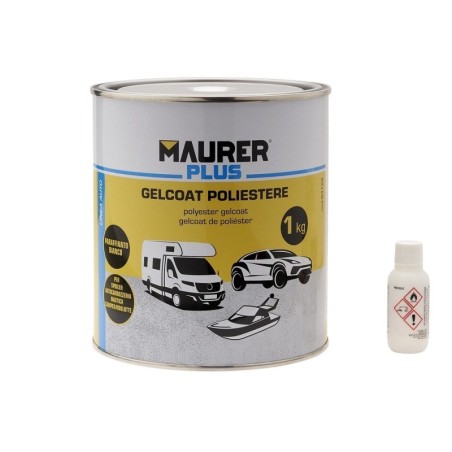 Gel Coat Poliéster 1kg. Blanco. Pintura Poliéster Para Fibra De Vidrio / Resina.