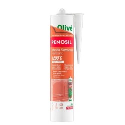 Masilla Refractaria 1.200ºC. Color Negra. 300 ml. Masilla Altas Temperaturas, No se Agrieta, Gran Adhesión