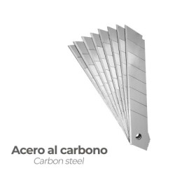 Hoja Cúter 25 mm. (Estuche 10 Piezas) Acero Sk5