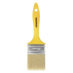 Paletina Profesional Cerda Blanca Ancho 60 mm. Cerdas Naturales Mango Plástico Ergonómico, Brocha Pintor, Pincel Pintura