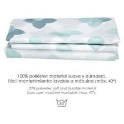 Cortina Ducha Geométrica Azul 180x200 cm. Impermeable